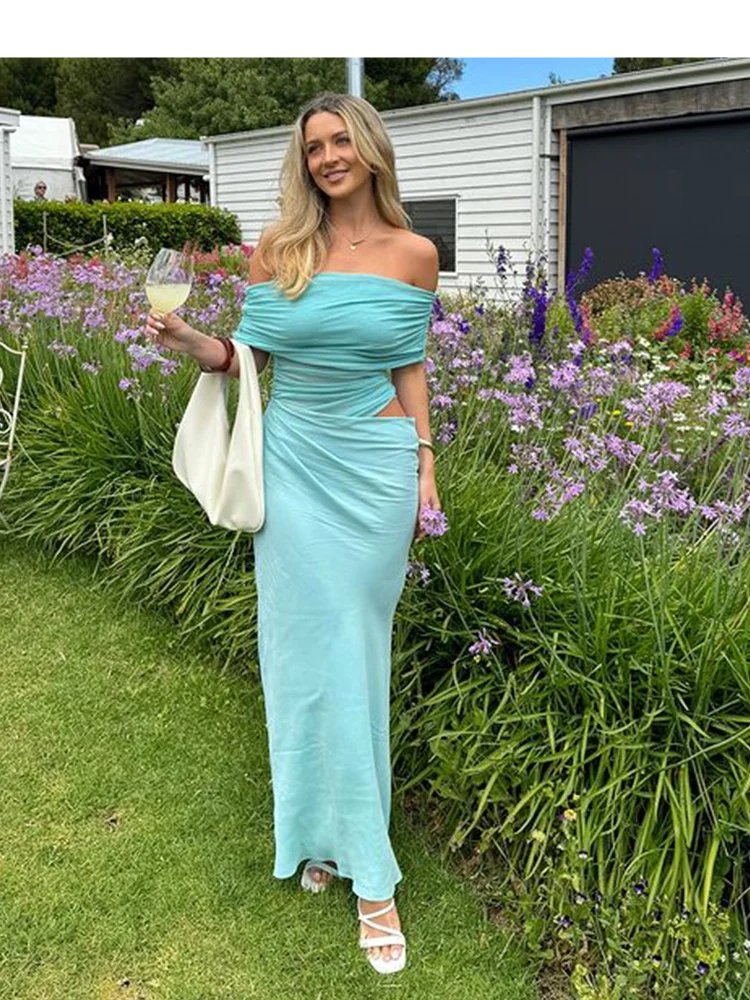Elegant Off Shoulder Long Bodycon Dress for Women Elegant Off Shoulder Long Bodycon Dress for Women