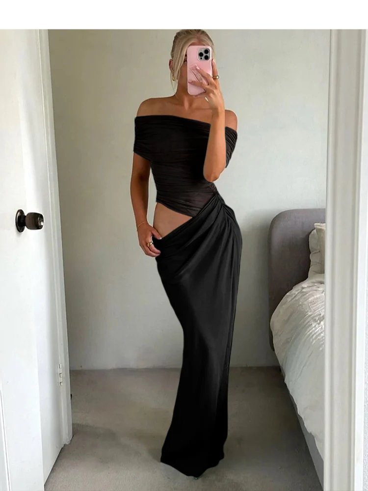 Elegant Off Shoulder Long Bodycon Dress for Women Elegant Off Shoulder Long Bodycon Dress for Women