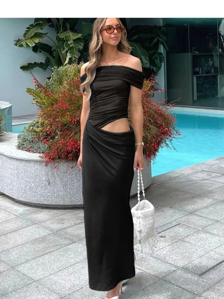 Elegant Off Shoulder Long Bodycon Dress for Women Elegant Off Shoulder Long Bodycon Dress for Women