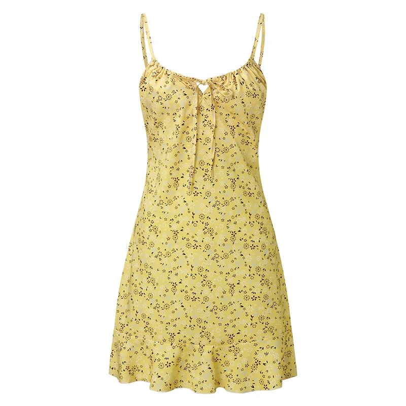Floral Mini Dress Summer Casual Sexy Camisole Outfit