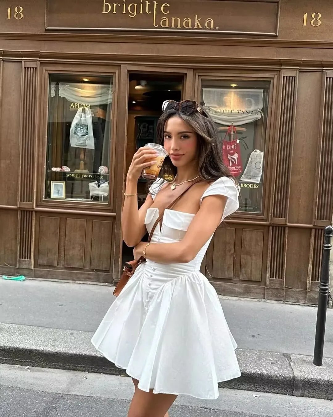 White Fit and Flare Mini Dress Elegant Party Outfit