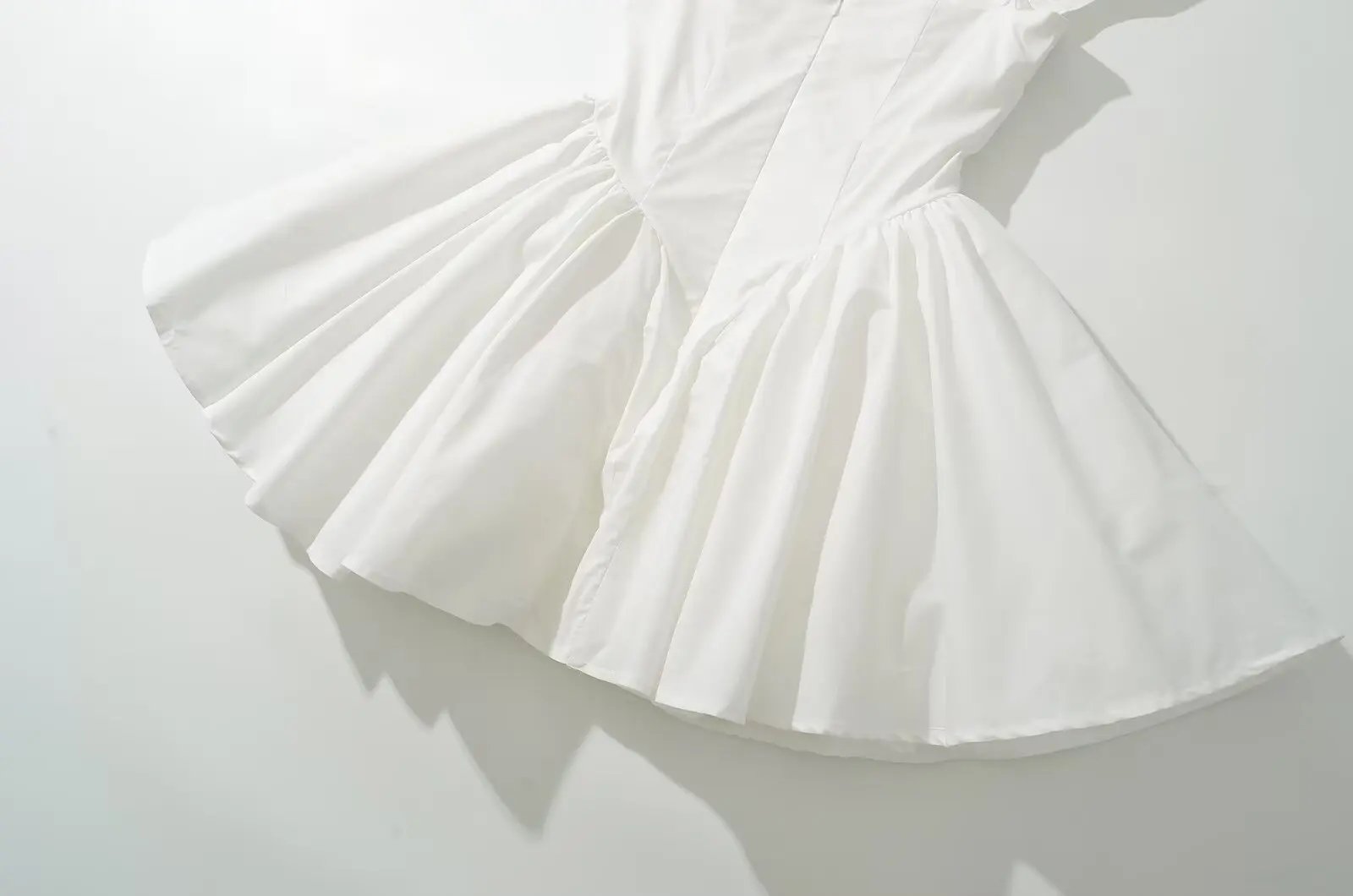 White Fit and Flare Mini Dress Elegant Party Outfit