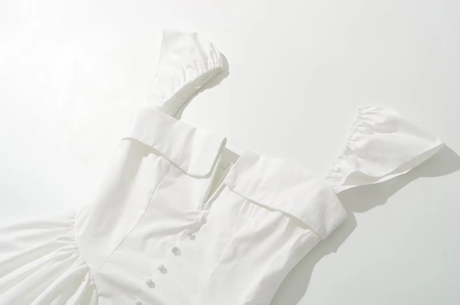 White Fit and Flare Mini Dress Elegant Party Outfit