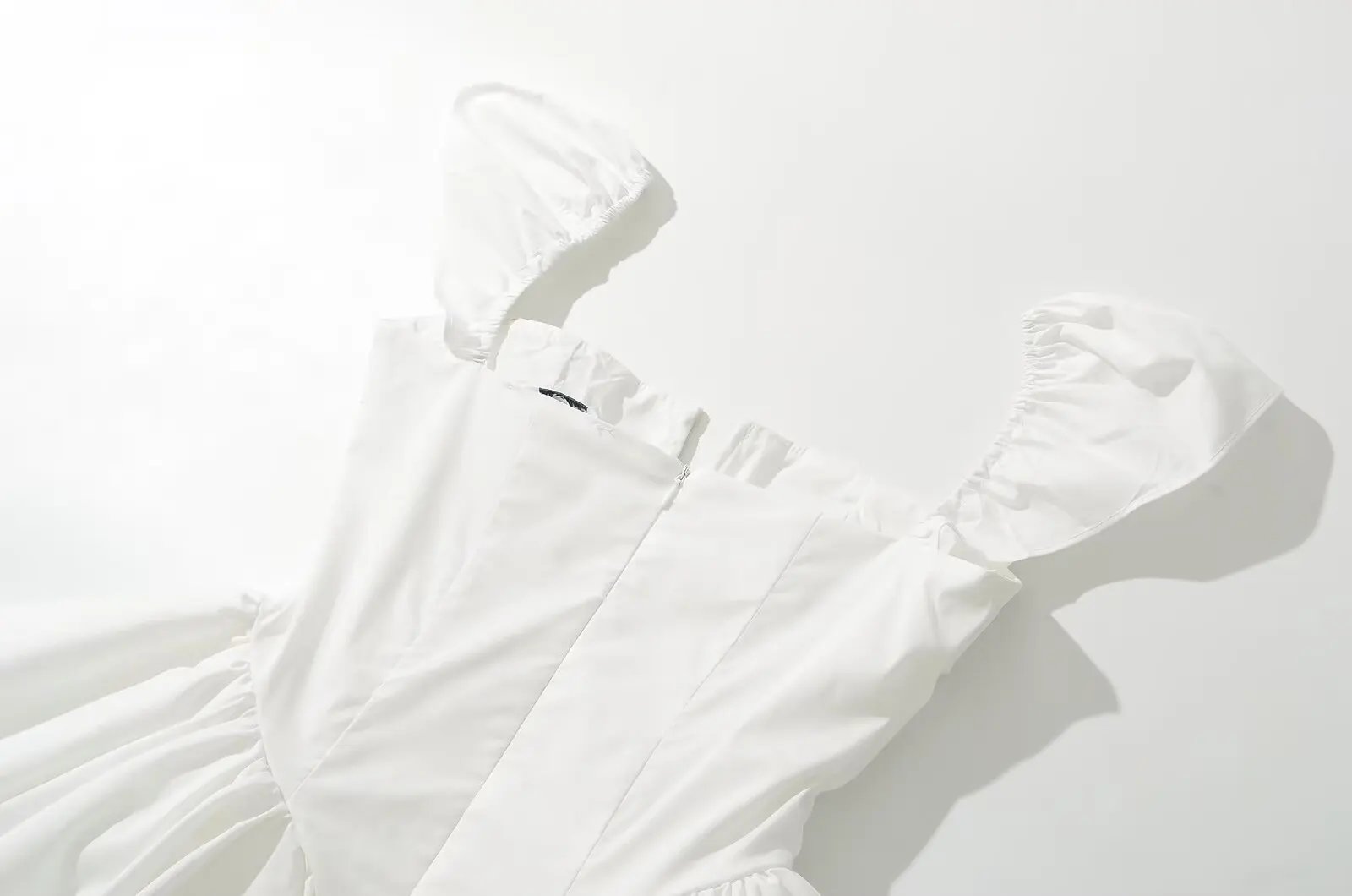 White Fit and Flare Mini Dress Elegant Party Outfit