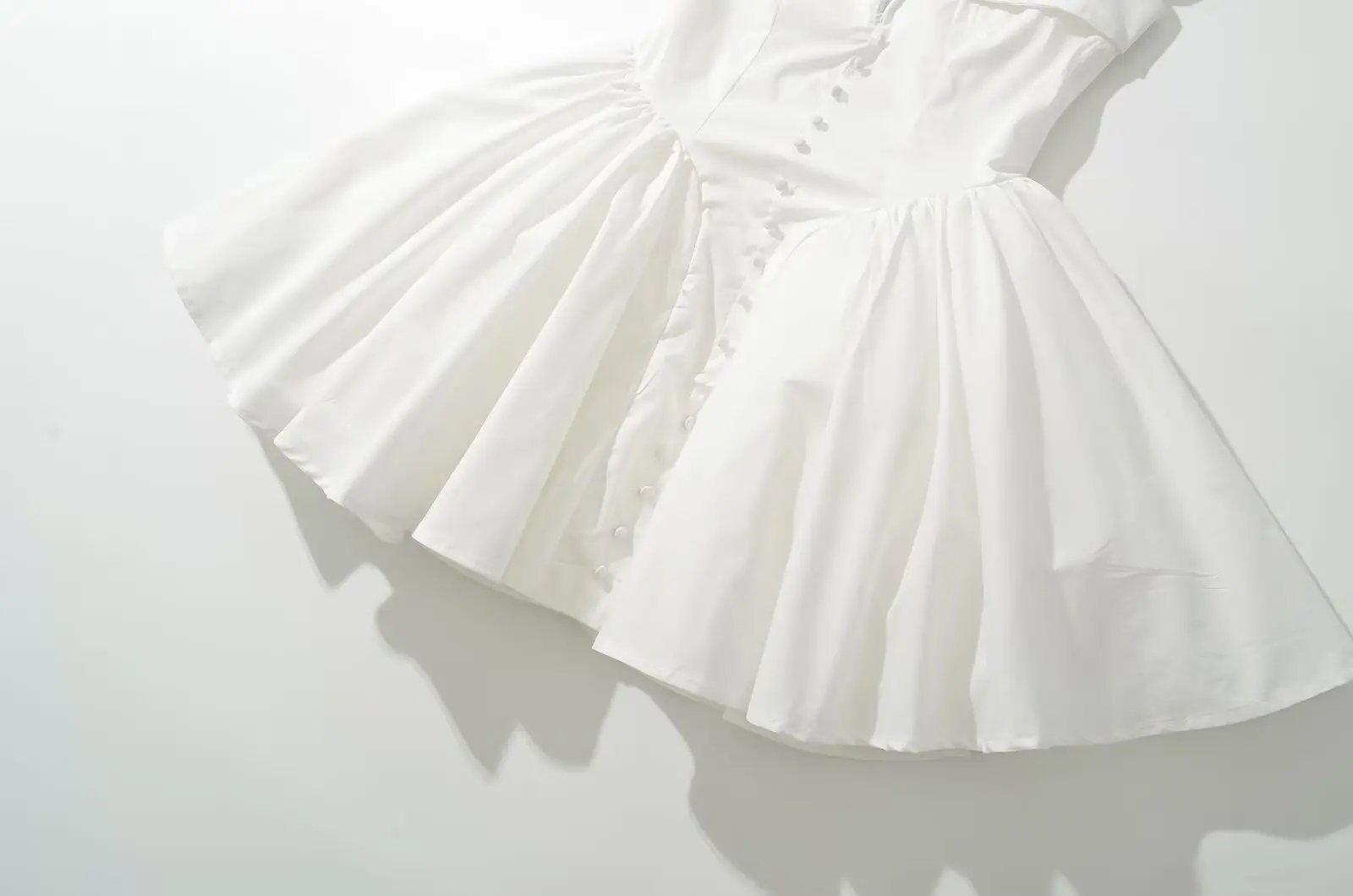 White Fit and Flare Mini Dress Elegant Party Outfit