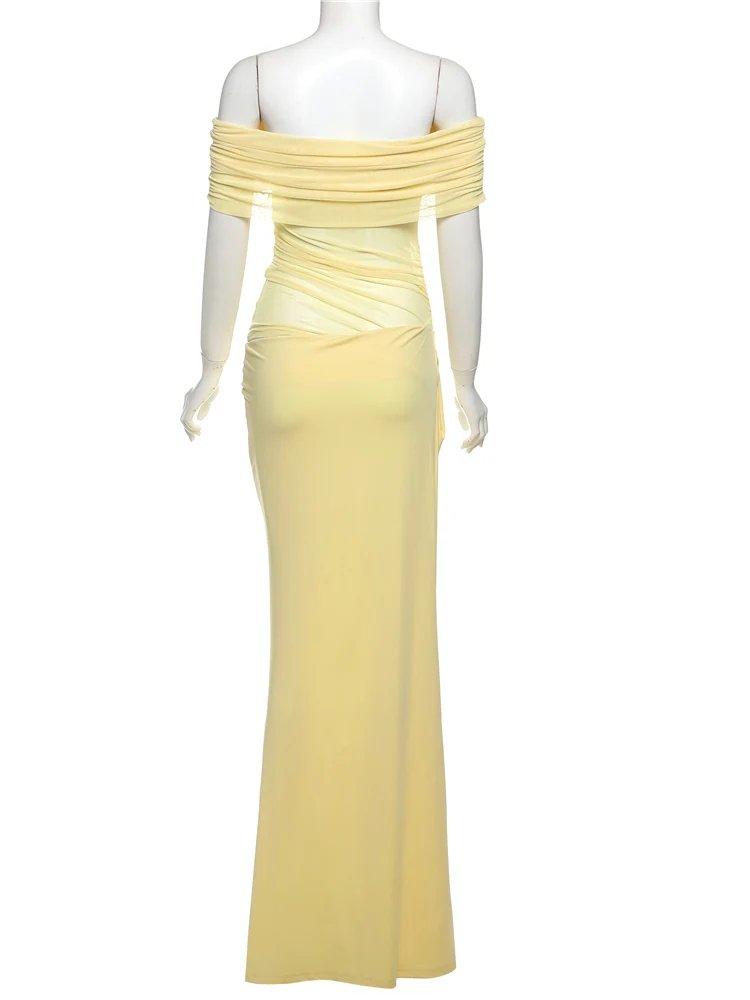 Elegant Off Shoulder Long Bodycon Dress for Women Elegant Off Shoulder Long Bodycon Dress for Women