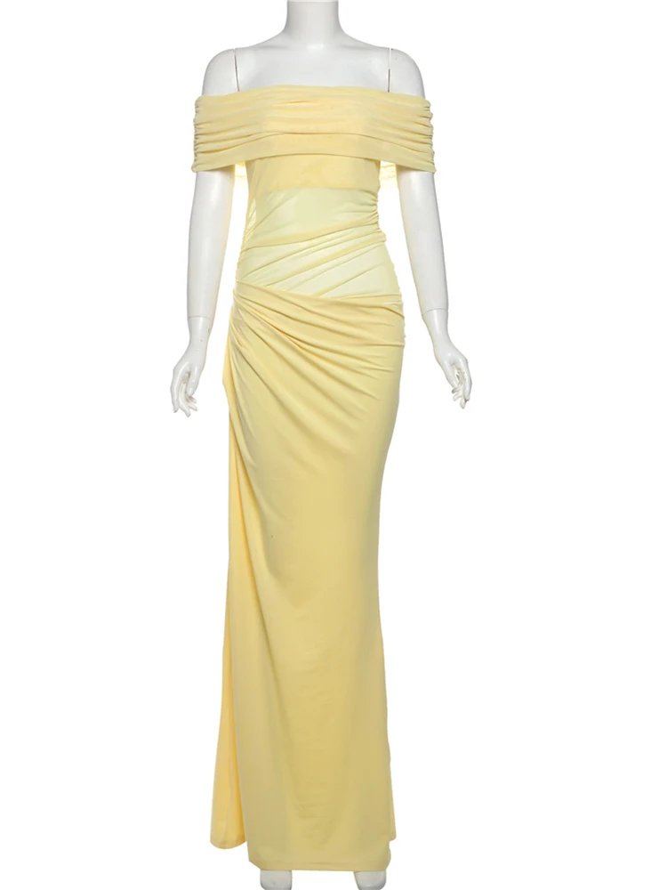 Elegant Off Shoulder Long Bodycon Dress for Women Elegant Off Shoulder Long Bodycon Dress for Women