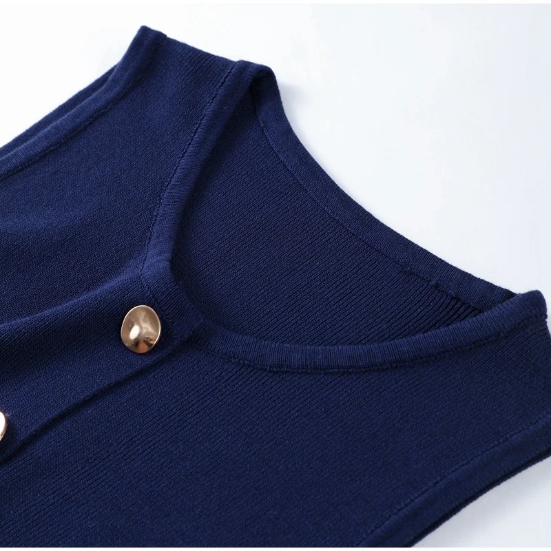 Elegant Knit Two Piece Set Women Vest and Midi Skirt Elegant Knit Two Piece Set Women Vest and Midi Skirt