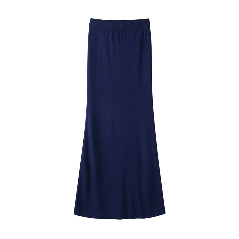 Elegant Knit Two Piece Set Women Vest and Midi Skirt Elegant Knit Two Piece Set Women Vest and Midi Skirt
