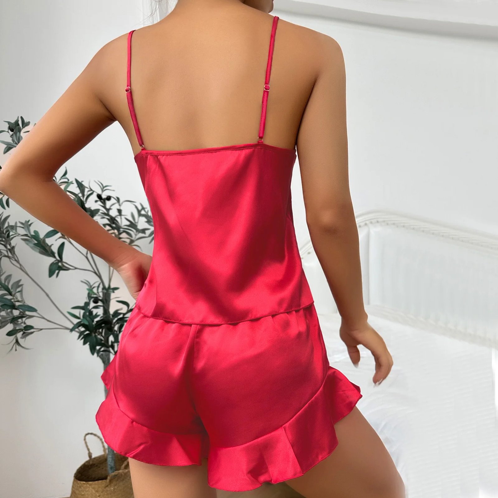 3-Piece Satin Pajama Set – Women’s Luxury Sleepwear