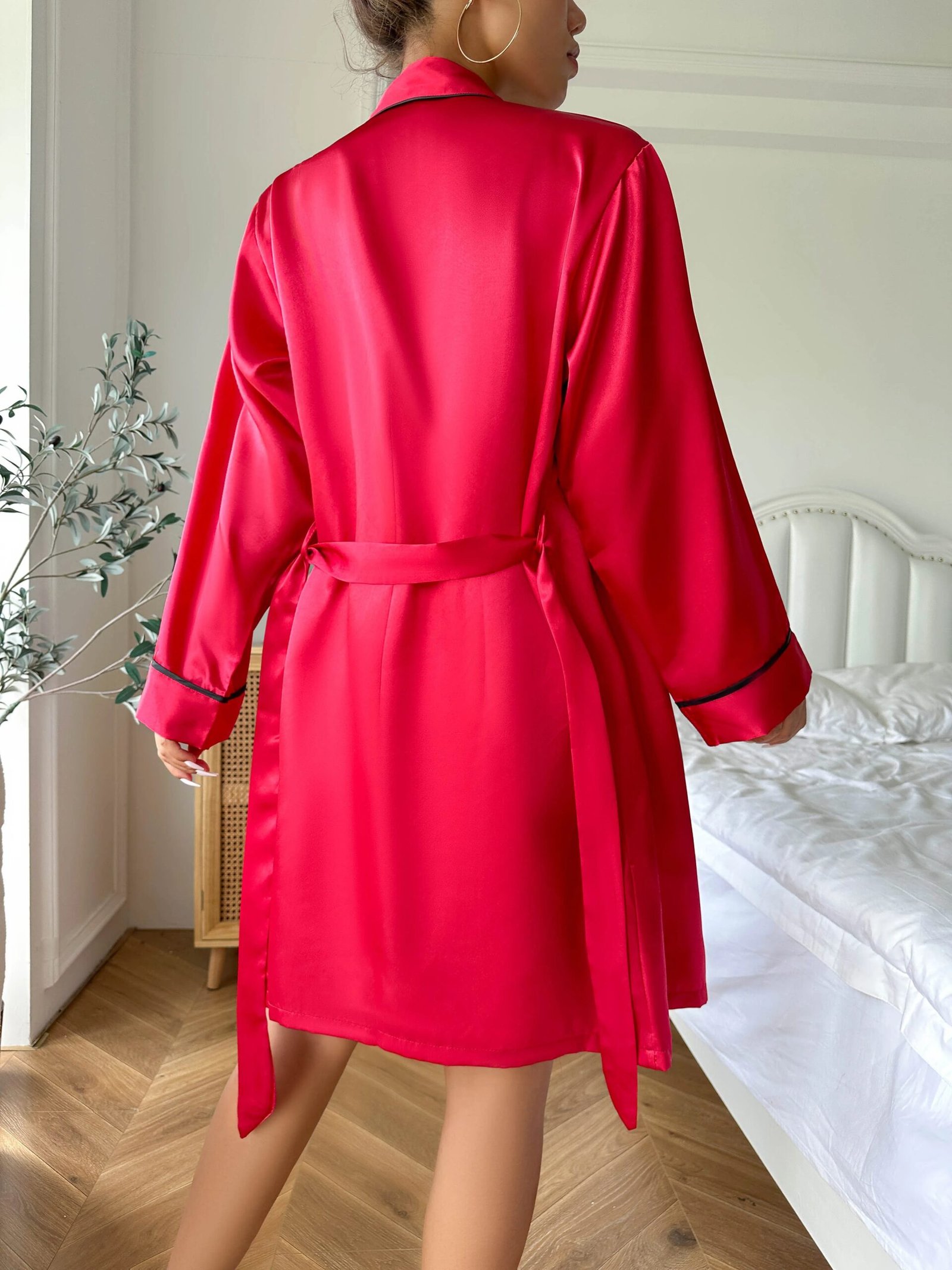 3-Piece Satin Pajama Set – Women’s Luxury Sleepwear
