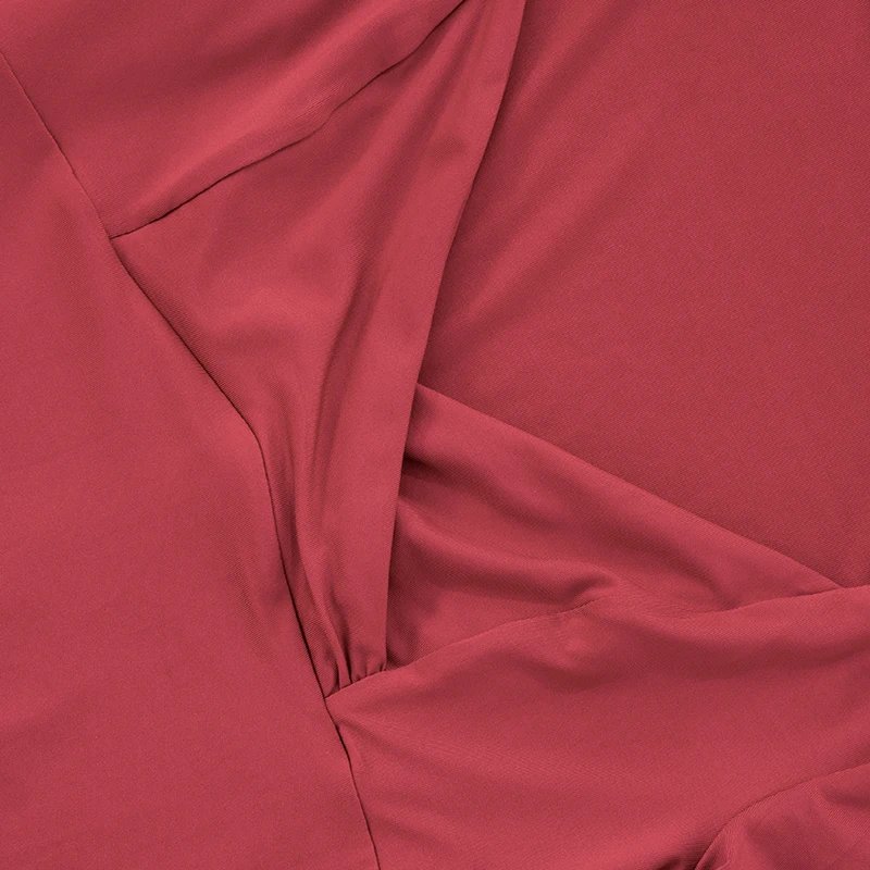 Wine Red Crossover Long Sleeve Crop Top Wine Red Crossover Long Sleeve Crop Top