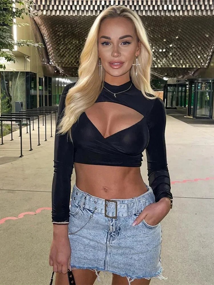 Black Crop Top Women
