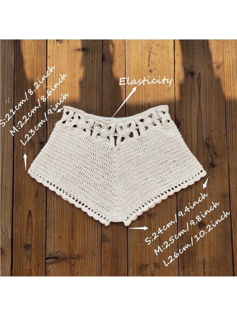 Crochet Beach Shorts for Women – Summer Knit Swimwear