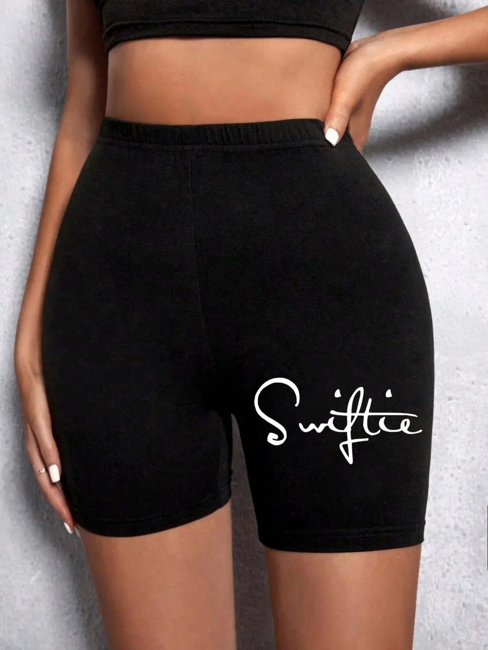 Women’s Graphic Biker Shorts – High Waist Sport Style