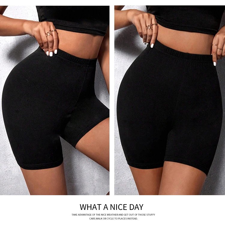 Women’s Graphic Biker Shorts – High Waist Sport Style