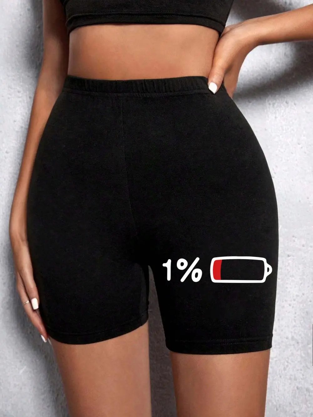Women’s Graphic Biker Shorts – High Waist Sport Style