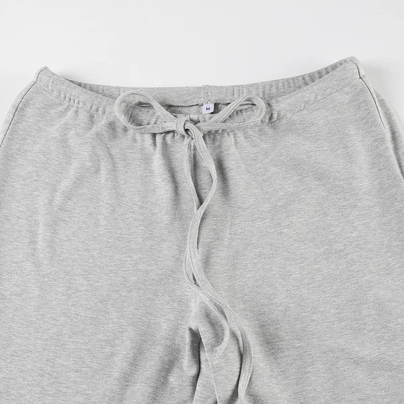 Beige Crop Cardigan and Loose Pants Women 2 Piece Set