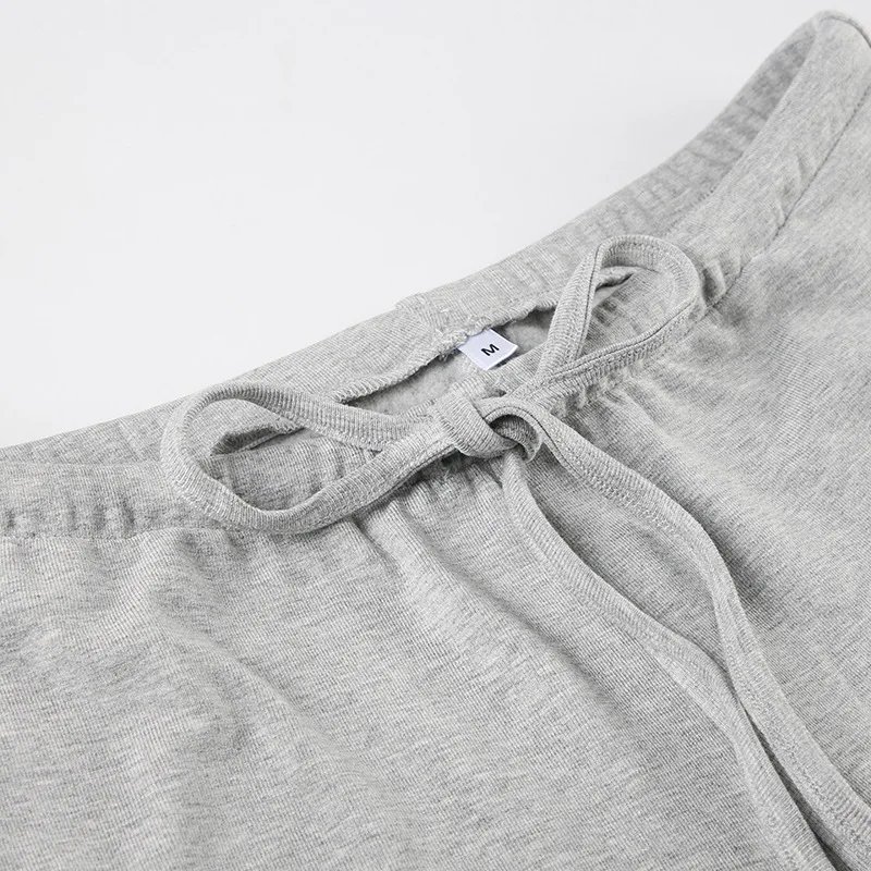 Beige Crop Cardigan and Loose Pants Women 2 Piece Set