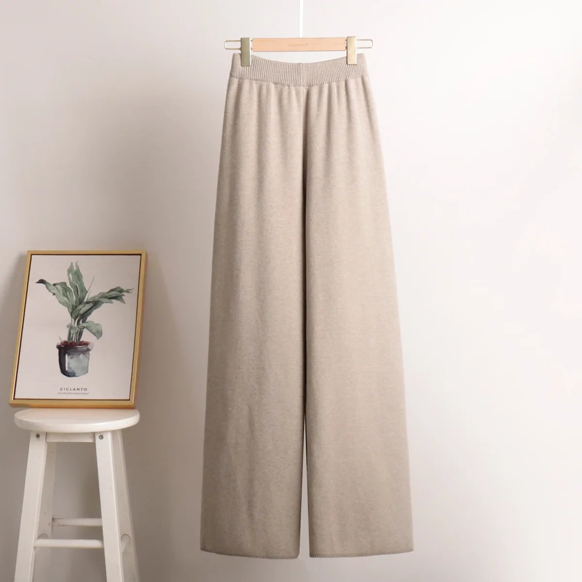 Women’s Knit Polo Sweater & Wide Leg Pants Set