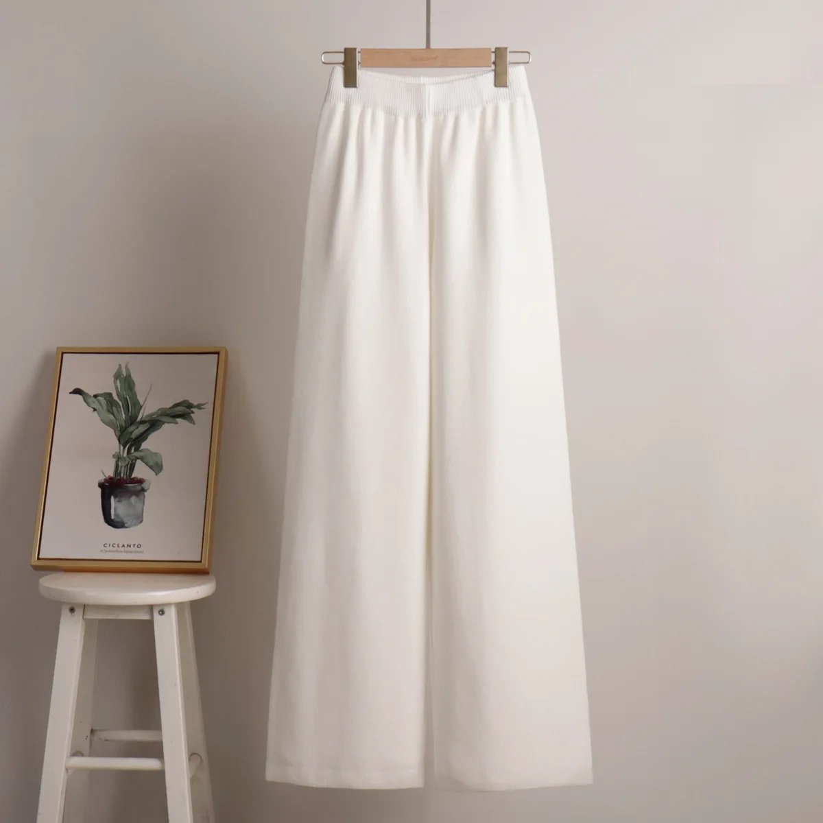 Women’s Knit Polo Sweater & Wide Leg Pants Set