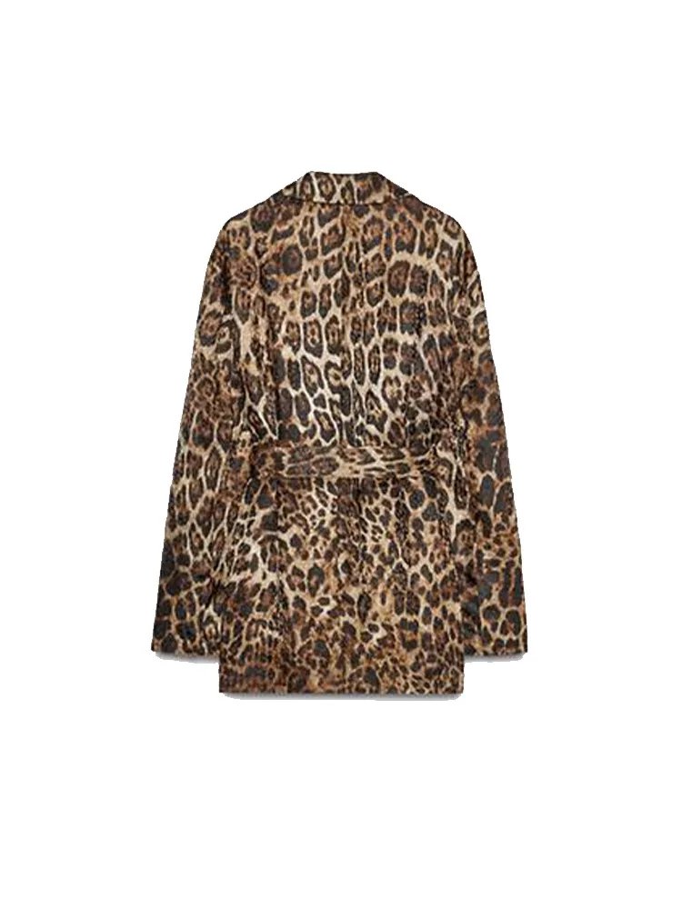 Leopard Print Co-ord Set with Jacket & Pants