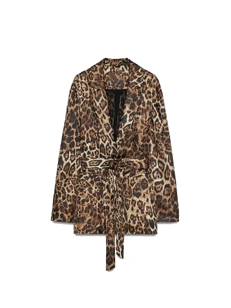 Leopard Print Co-ord Set with Jacket & Pants