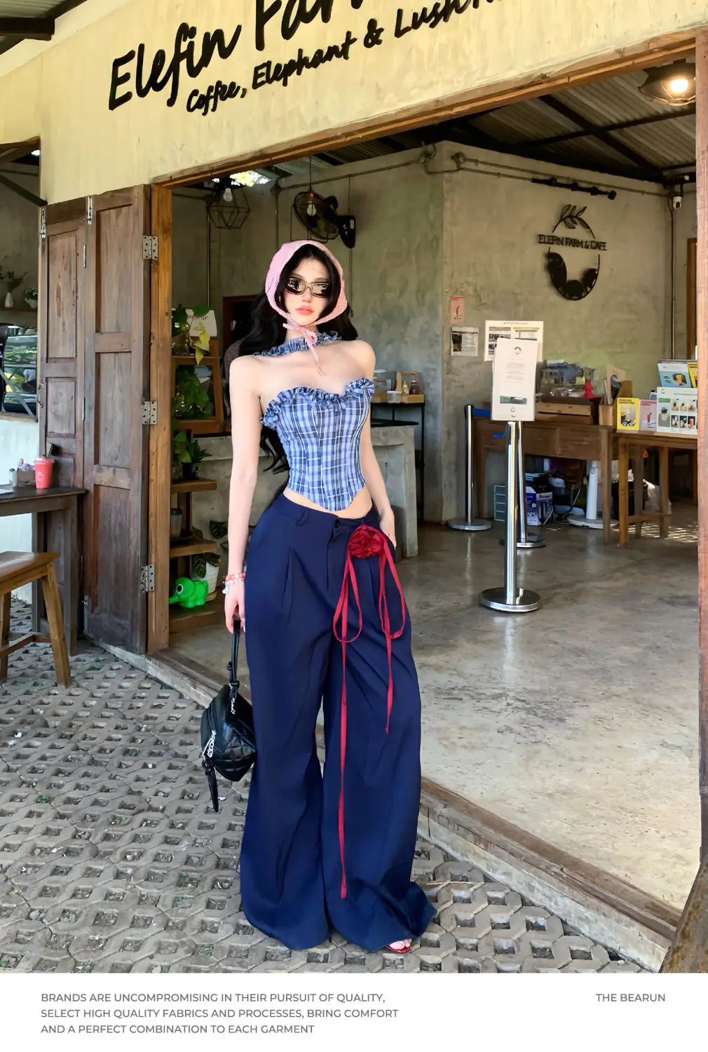 Women Y2K Plaid Corset Crop Top Aesthetic Tank