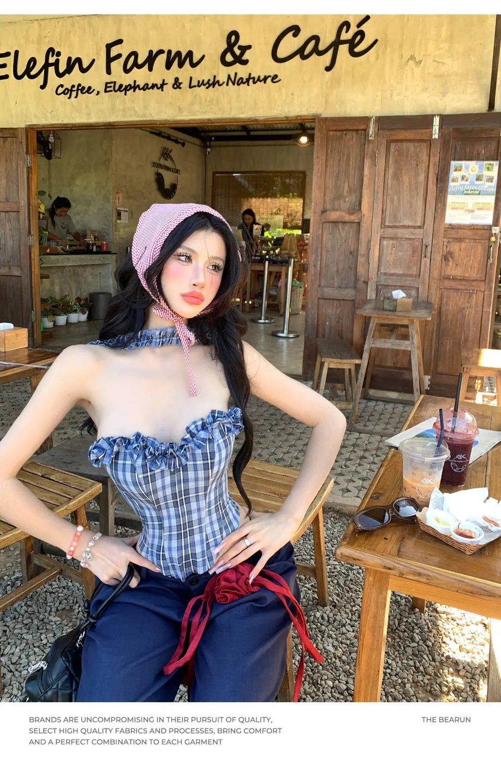 Women Y2K Plaid Corset Crop Top Aesthetic Tank