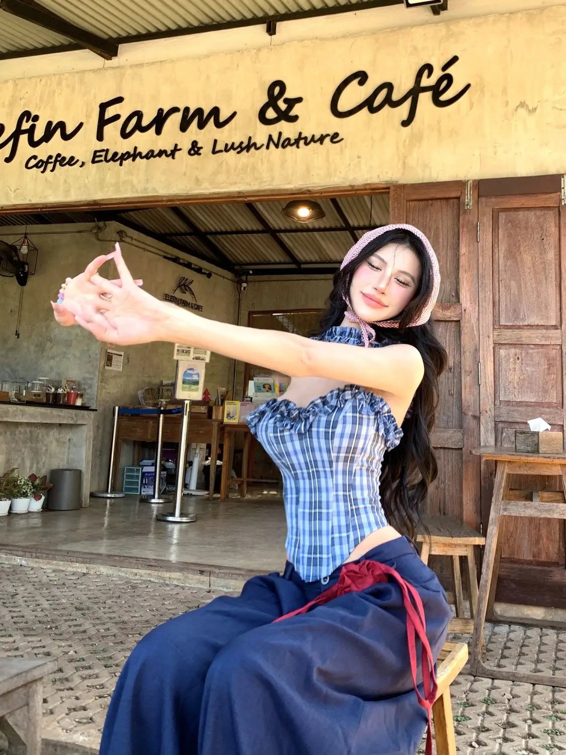Women Y2K Plaid Corset Crop Top Aesthetic Tank