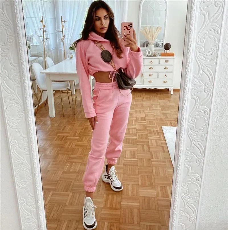 Women Sportswear Two Piece Set Hoodie & Joggers