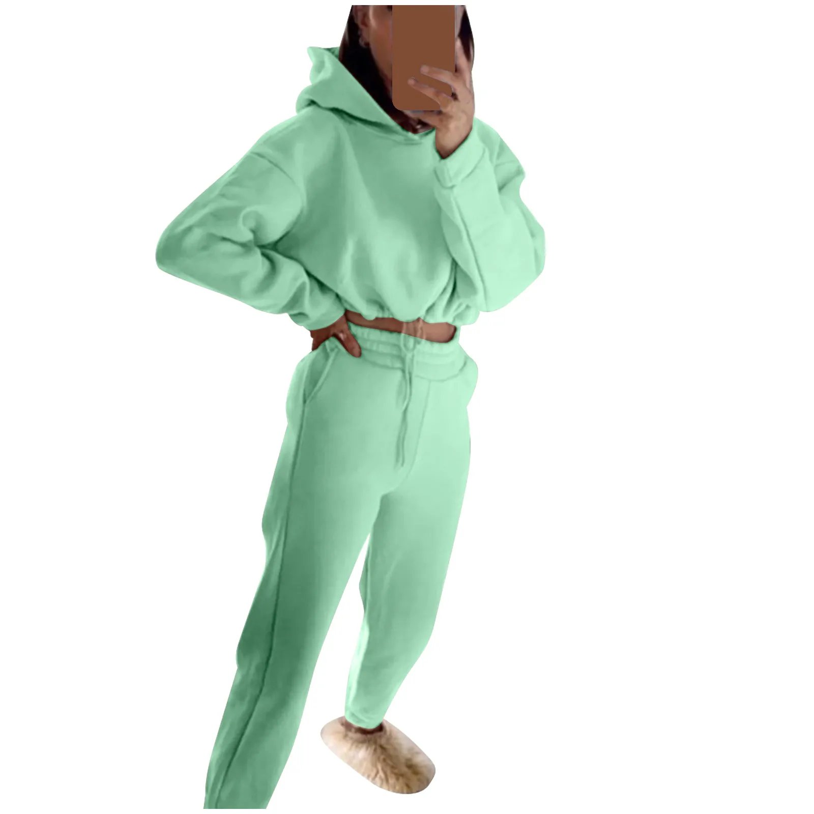 Women Sportswear Two Piece Set Hoodie & Joggers