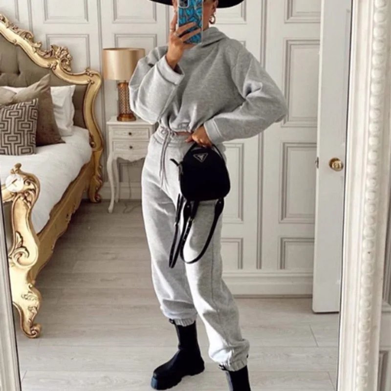 Women Sportswear Two Piece Set Hoodie & Joggers