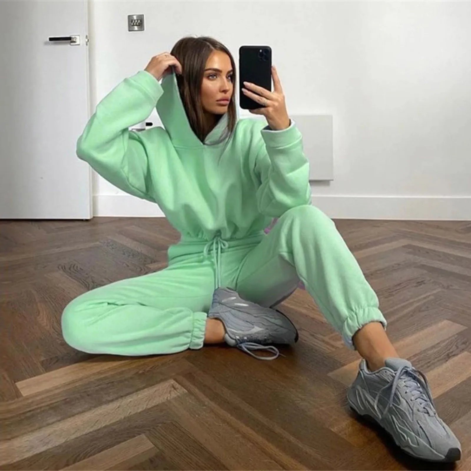 Women Sportswear Two Piece Set Hoodie & Joggers