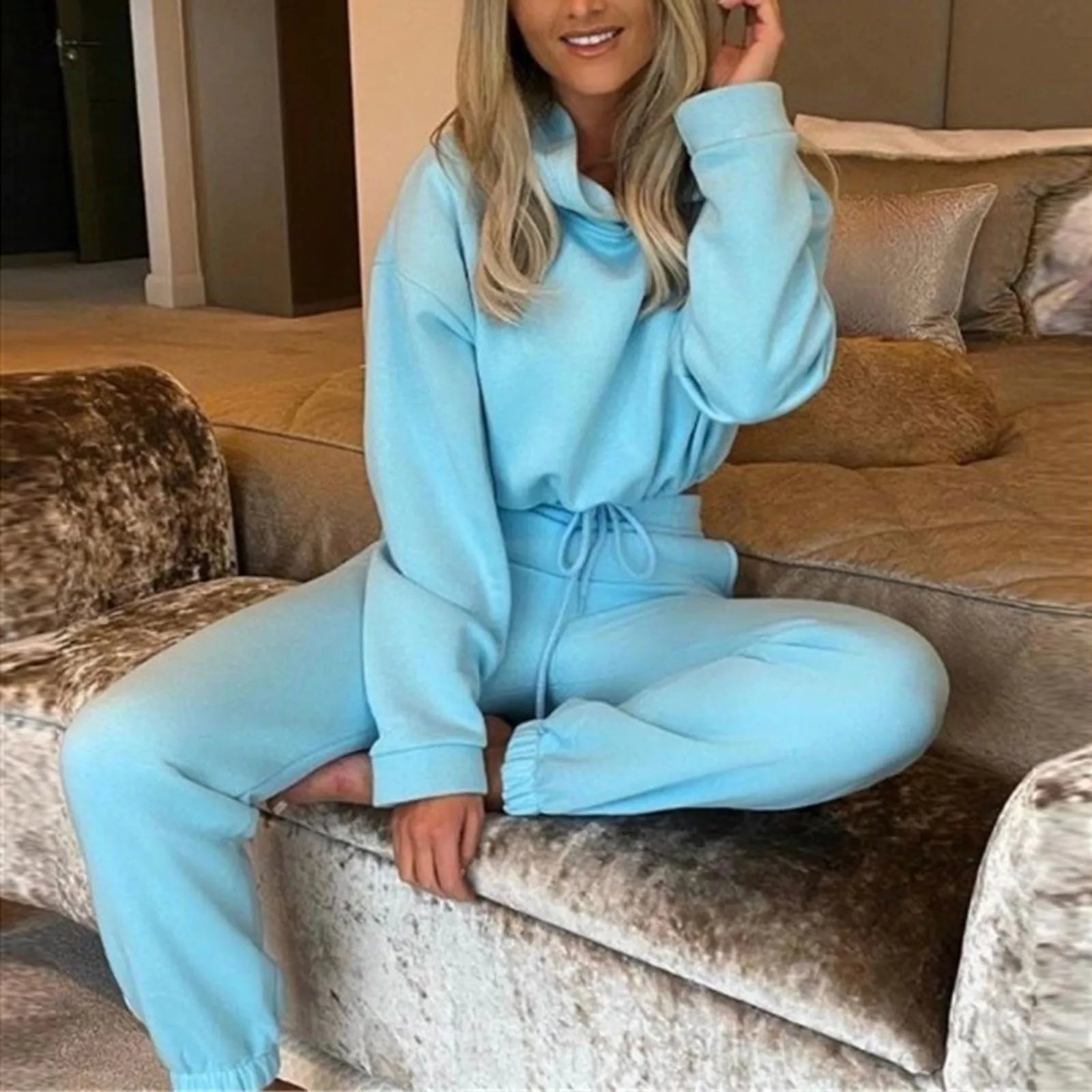 Women Sportswear Two Piece Set Hoodie & Joggers