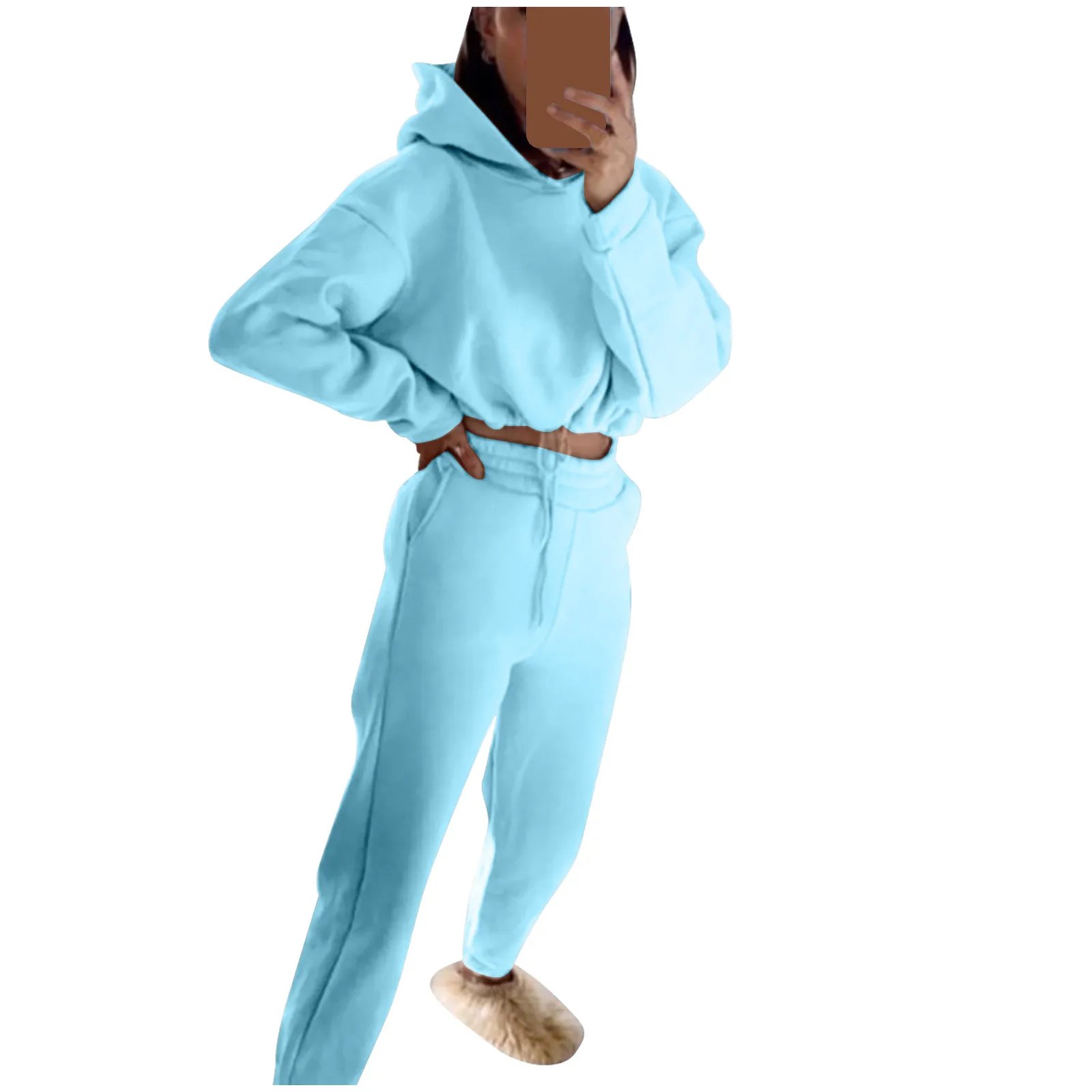 Women Sportswear Two Piece Set Hoodie & Joggers