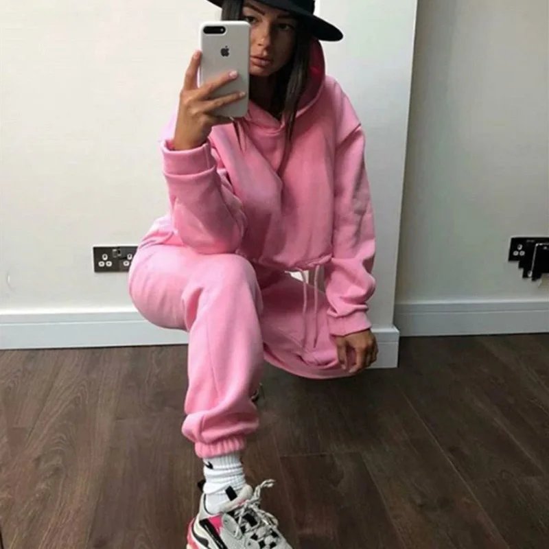 Women Sportswear Two Piece Set Hoodie & Joggers
