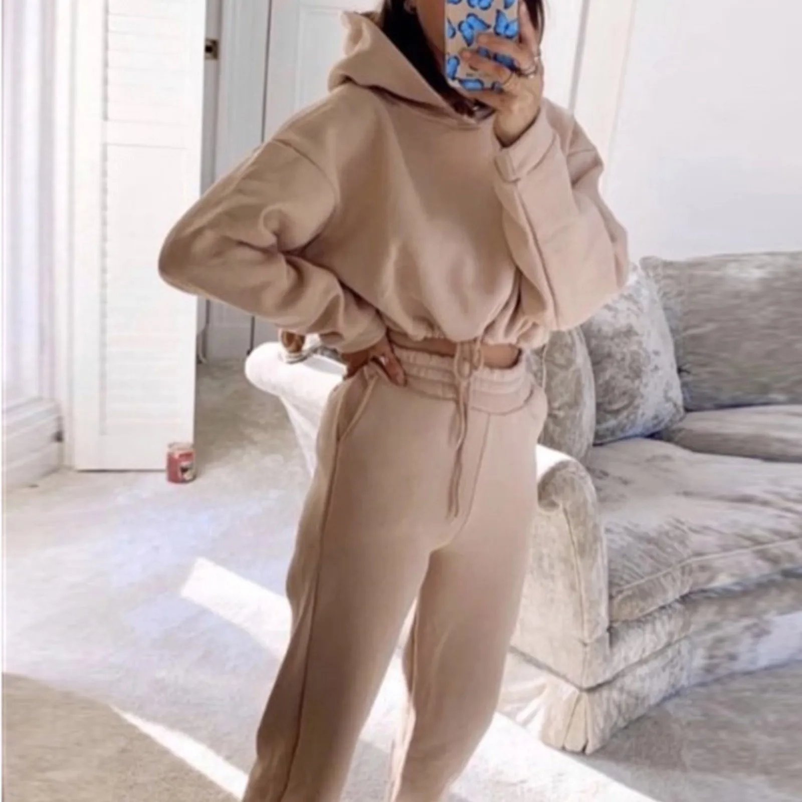Women Sportswear Two Piece Set Hoodie & Joggers