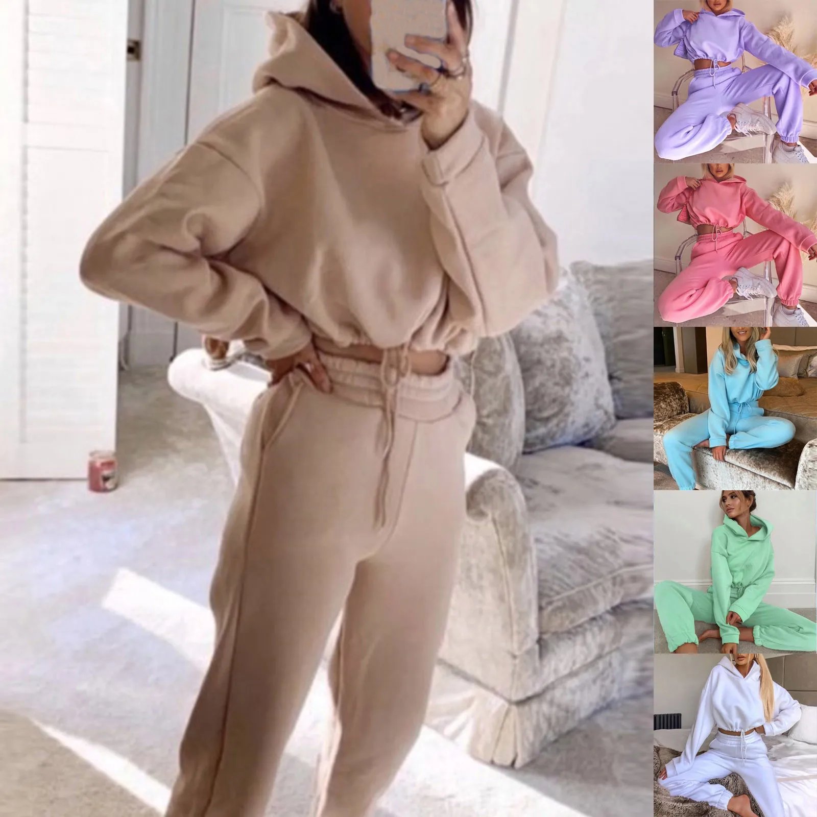 Women Sportswear Two Piece Set Hoodie & Joggers