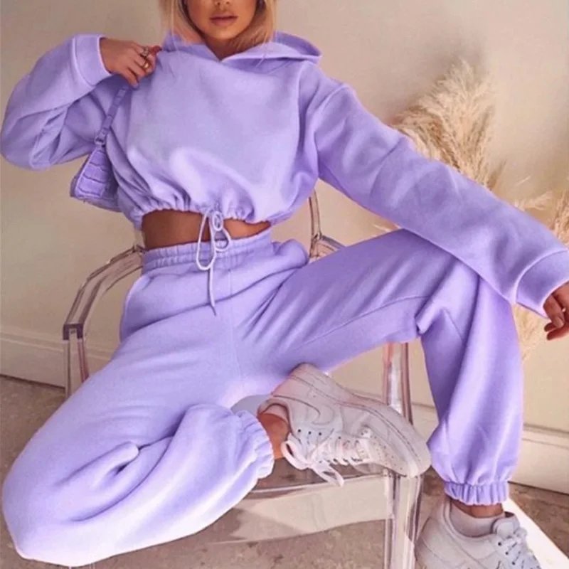 Women Sportswear Two Piece Set Hoodie & Joggers