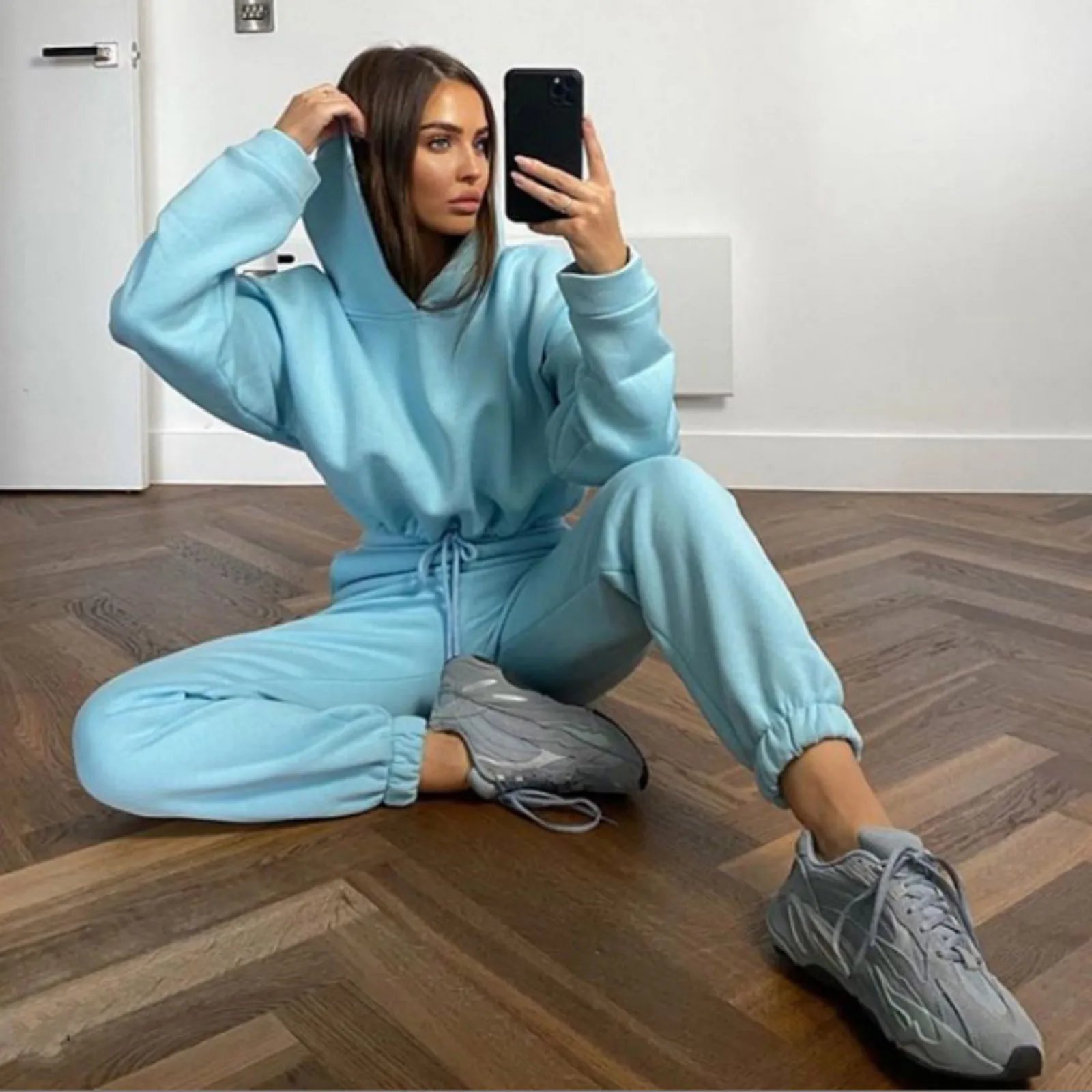 Women Sportswear Two Piece Set Hoodie & Joggers