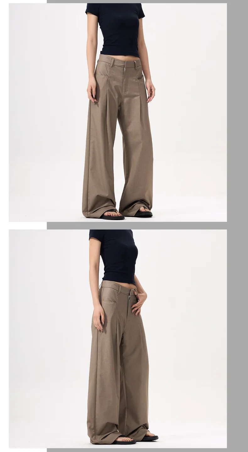 Pleated Wide Leg Pants for Women with High Waist Pleated Wide Leg Pants for Women with High Waist