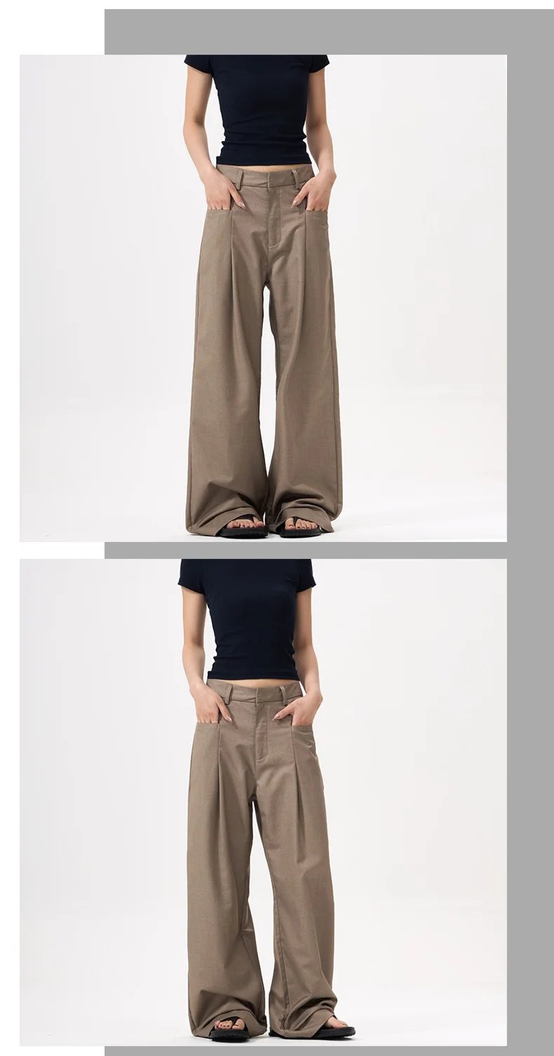 Pleated Wide Leg Pants for Women with High Waist Pleated Wide Leg Pants for Women with High Waist