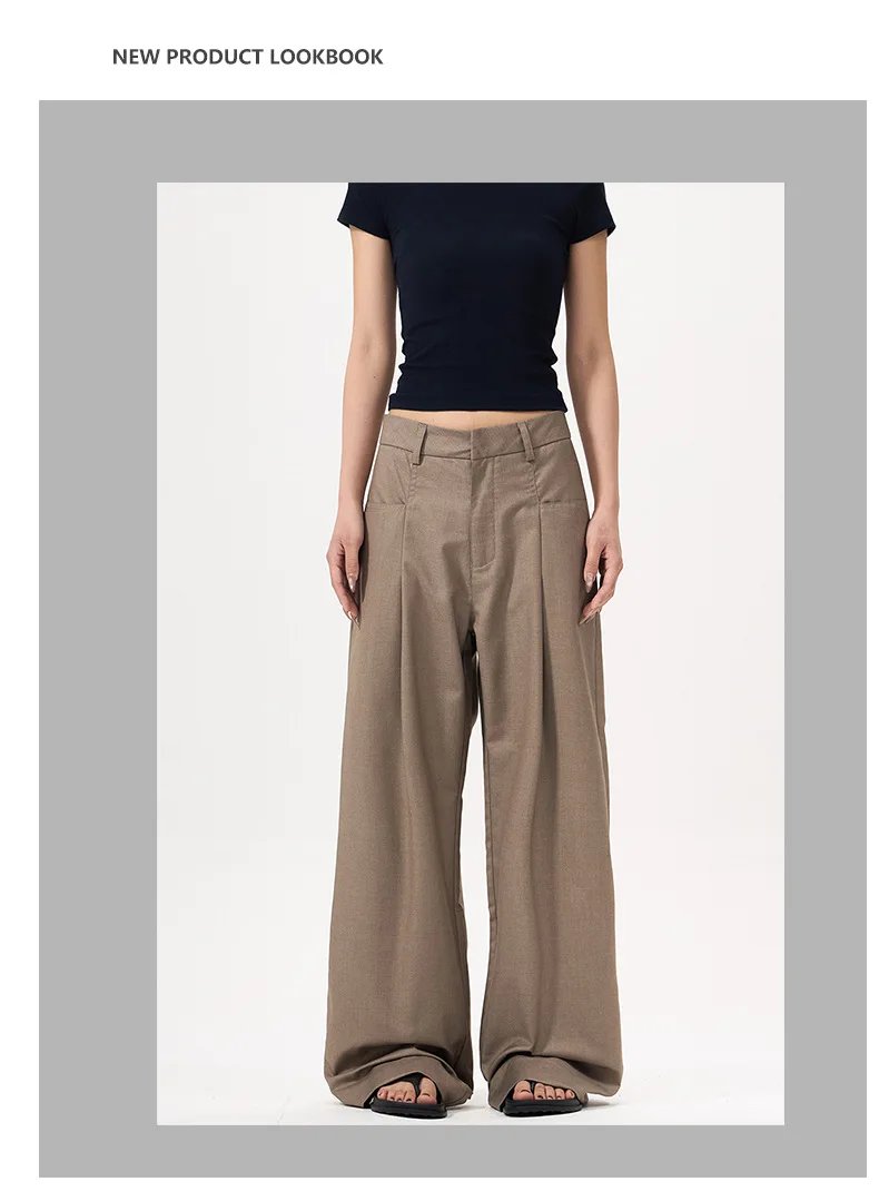 Pleated Wide Leg Pants for Women with High Waist Pleated Wide Leg Pants for Women with High Waist