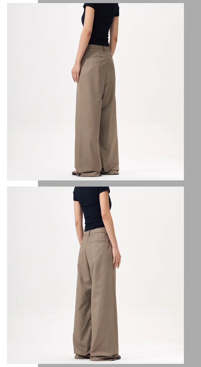 Pleated Wide Leg Pants for Women with High Waist Pleated Wide Leg Pants for Women with High Waist