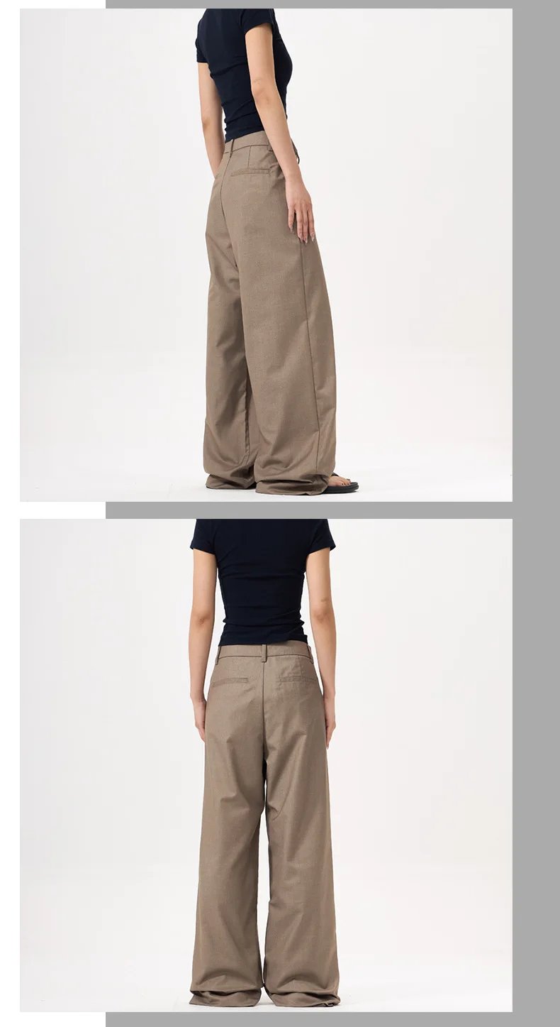 Pleated Wide Leg Pants for Women with High Waist Pleated Wide Leg Pants for Women with High Waist