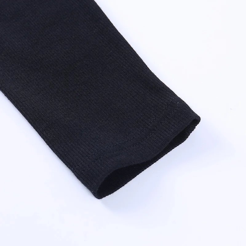 Black Cut Out Long Sleeve Top for Women
