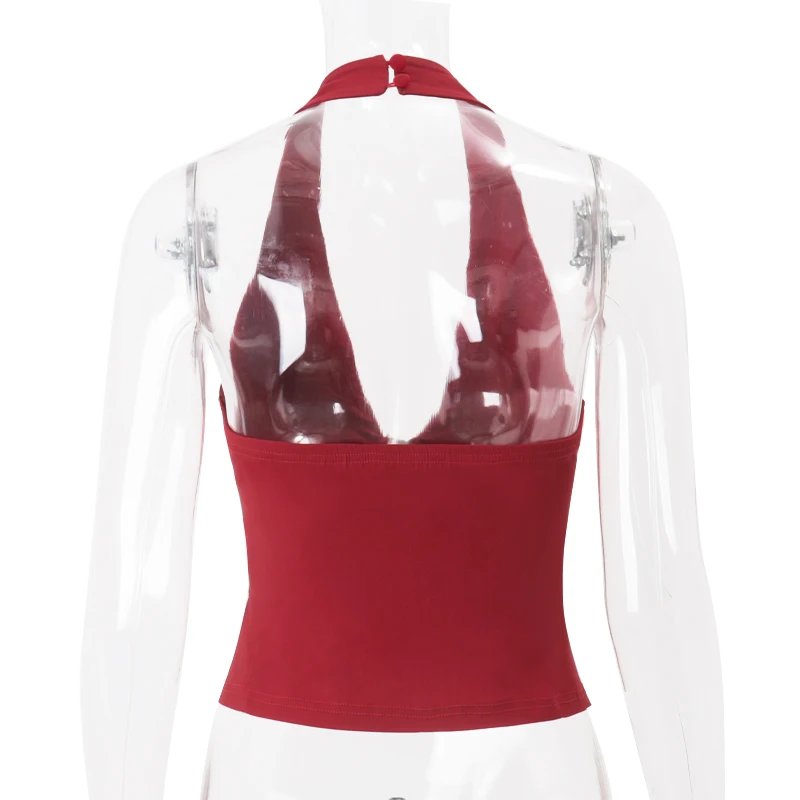 Cross Tie Halter Corset Top for Women Cross Tie Halter Corset Top for Women