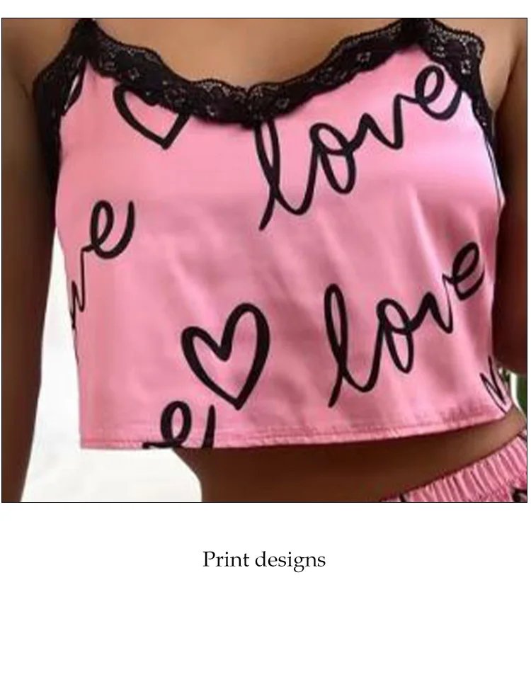 Women’s Pajama Set – 2PCS Tank Top & Shorts Nightwear