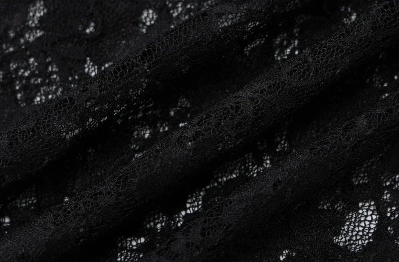 Black Lace Long Sleeve Crop Top Black Lace Long Sleeve Crop Top